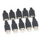 10pcs Type A Male Female USB 4 Pin Plug Socket Connector With Black Plastic Cover Type-A DIY Kits