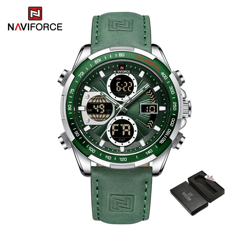 New NAVIFORCE Military Watches for Men Luxury Sport Chronograph Alarm WristWatch Waterproof Quartz Big Clock Digital Male Watch