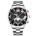 Fashion Mens Sports Watches Luxury Stainless Steel Quartz Wrist Watch Calendar Luminous Clock Men Business Casual часы мужские