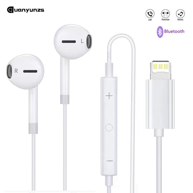 In Ear Headphones Wired for Iphone Lightning Earphones for Iphone 12 11 pro 8 7 Plus X XS MAX XR iPod Wired Earbuds with Mic