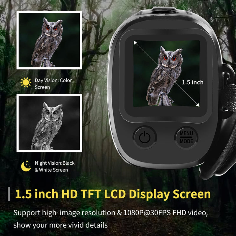 1080P HD Monocular Night Vision Device Infrared 5x Digital Zoom Hunting Telescope Outdoor Day Night Dual Use Full Dark 300m