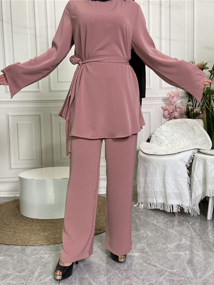 Eid Mubarak Kaftan Dubai Abaya Turkey Muslim Fashion Hijab Dress Sets Islam Clothing Abayas For Women Musulman Ensembles De Mode