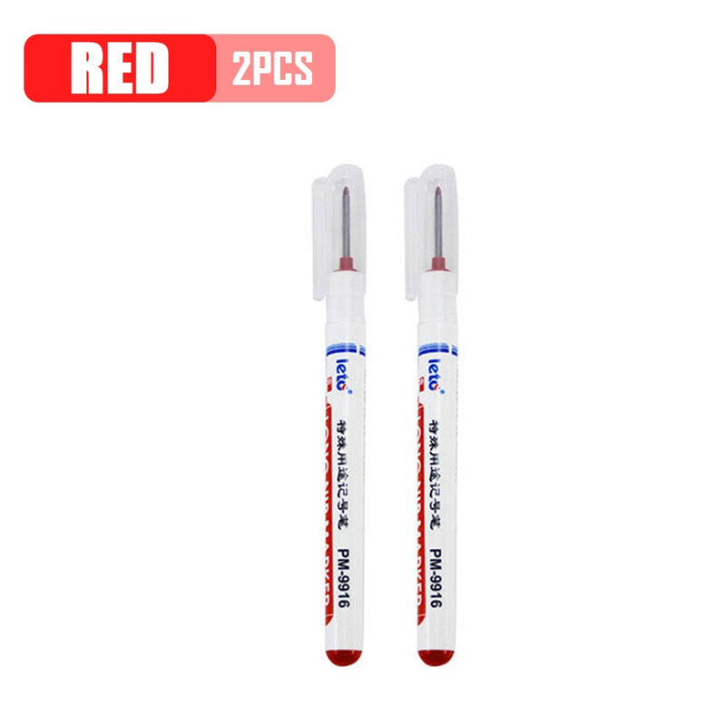 20mm Long Head Marker Pens 2/3/6/8Pcs/Set Multi-purpose Bathroom Woodworking Decoration Deep Hole Marker Pen Ink 9916 Tools Set