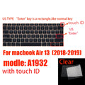 Keyboard cover for Apple Macbook pro13/16/15 Air13 inch All series Laptop silicone Case Clear Protector Skin A2442 A2337 EU/US