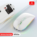 Dual Mode Bluetooth Wireless Mouse with One-Click Desktop Function Type-C Rechargeable Silent Backlight Mice for Laptop PC New