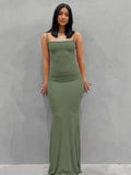 BOOFEENAA Strap Backless Long Maxi Dresses Party Club Vacation Outfits for Women Sexy Casual Summer Dress 2022 Wholesale C85CZ24