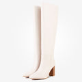 Taoffen 2023 INS Women Genuine Leather Knee High Boots Winter Warm Shoes For Women Fashion Party Club Footwear Size 34-43