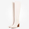 Taoffen 2023 INS Women Genuine Leather Knee High Boots Winter Warm Shoes For Women Fashion Party Club Footwear Size 34-43