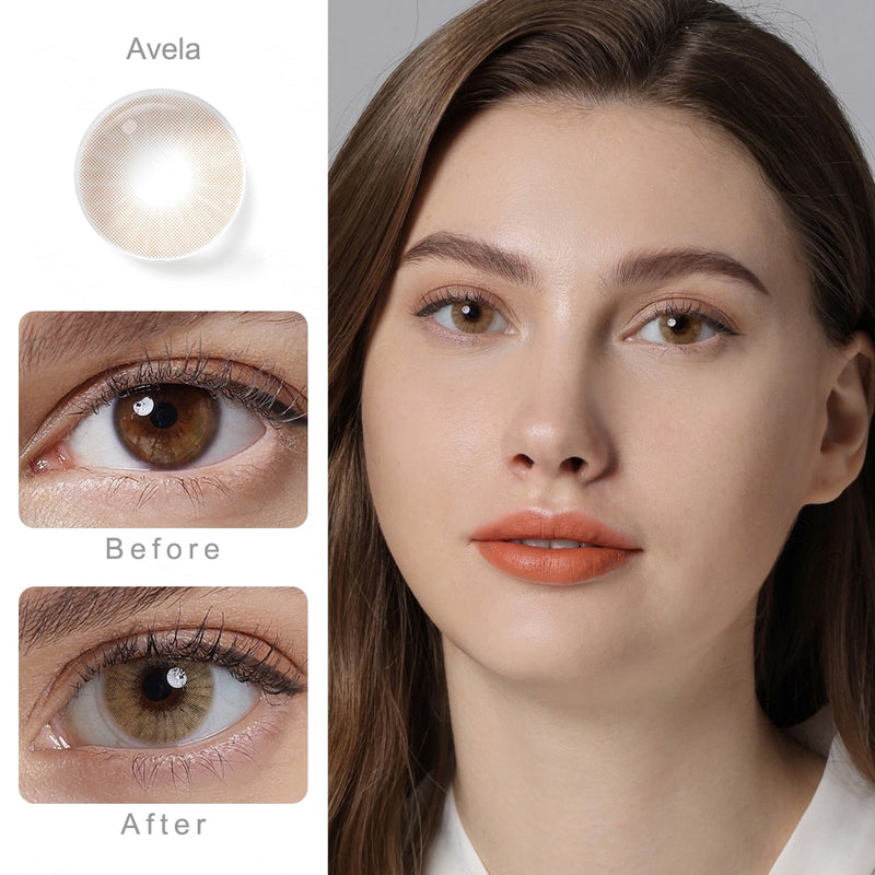 Natural Color Lens Eyes 2pcs Yearly Color Contact Lenses For Eyes Beauty Contact Lenses Eye Cosmetic Color Lens Eyes