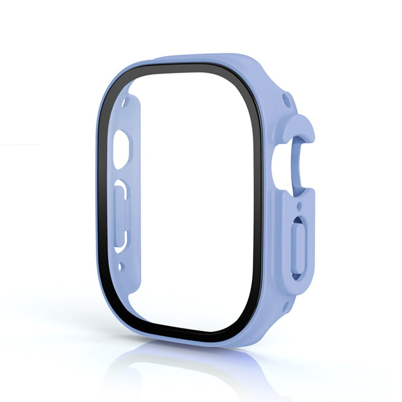 Glass+Case For Apple Watch Ultra 49mm band smartwatch PC Bumper+Screen Protector Tempered Cover iwatch series Ultra Accessories