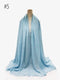 Pleated Plain Hijab Scarf Muslim Women Cotton Crinkle Headband Veil Scarves 2021 Fashion Islamic Headscarf Head Wraps Turban
