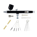 Airbrush Tool Dual Action Gravity Feed 0.3mm Nozzle Spray Gun Cake Decorating Brushes For Nail Manicure With Wrench Straw
