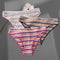 FINETOO 3Pcs/Set Colorful Stripes Panties Women&