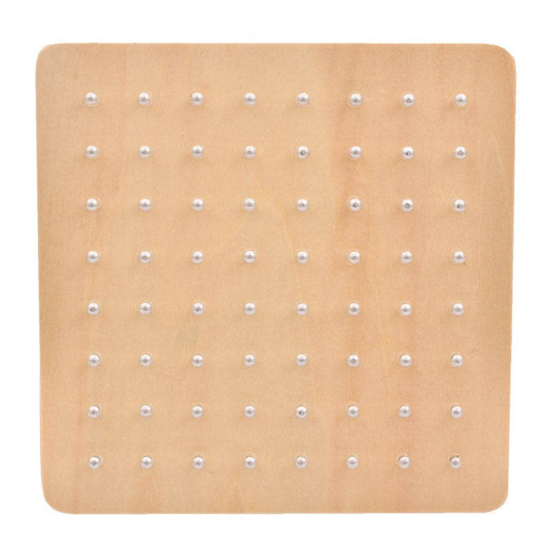 Montessori Baby Creative Toy Graphics Rubber Tie Nail Boards with Cards Childhood Education Preschool Kids Toys Educational