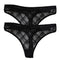 2PCS/Set Lace Sexy G-String Thongs Transparent Women&