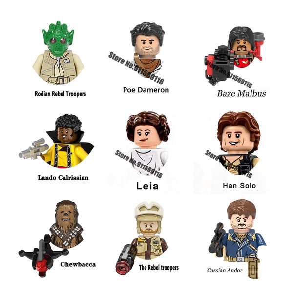 Hoth Rebel Alliance Troopers Rodian Duros Building Blocks Resistance Han Solo Leia Chewbacca Bricks Cassian Andor Figure Kid Toy