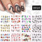 12 Designs Nail Stickers Set Mixed Floral Geometric Nail Art Water Transfer Decals Sliders Flower Leaves Manicures Decoration