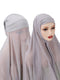 Instant Hijab With Cap Heavy Chiffon Jersey Hijab For Women Veil Muslim Fashion Islam Hijab Cap Scarf For Muslim Women Headscarf
