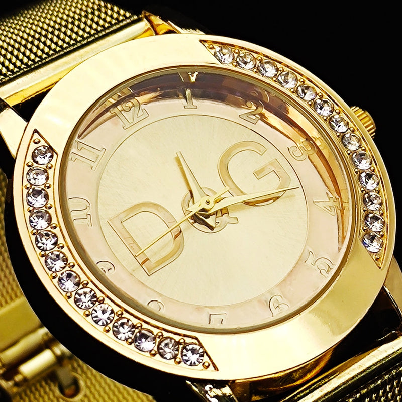 2022 Hot Sale European Fashion Watch Women Luxury Brand DQG Quartz Watch Reloj Mujer Casual Stainless Steel Ladies Clock