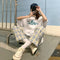 Plaid Thin pants women summer 2022 new high-waisted loose-fitting straight trousers dropshipping tug pants casual pants