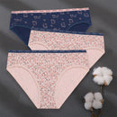 3PCS/Set Women Panties Cotton Underwear Patchwork Cute Design Female Lingerie Underpants Pantys Sexy Briefs Intimates for Girls