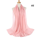Hijab Scarf 72*175cm Plain Chiffon Scarves For Women Muslim Fasion Islam Clothing Headscarves Shawl For Ladies Headwrap Ramadan