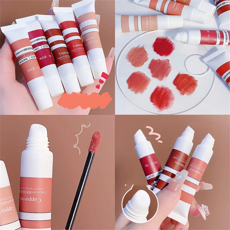 3 Colors Lipstick Velvet Matte Set Liquid Lipstick Waterproof Nude Lip Gloss Long Lasting Sexy Women Lip Tint Mud Cosmetics Kit