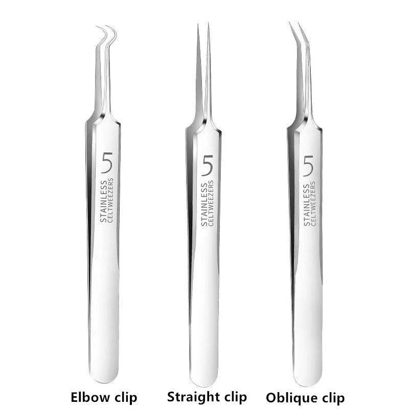 German Ultra-fine No. 5 Cell Pimples Blackhead Clip Tweezers Beauty Salon Special Scraping &amp; Closing Artifact Acne Needle Tool