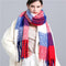 2022 New Women Plaid Scarf Winter Pashmina Shawls Cashmere Thick Wraps Lady Tassel Warm Scarves Rainbow Hairy Bufanda