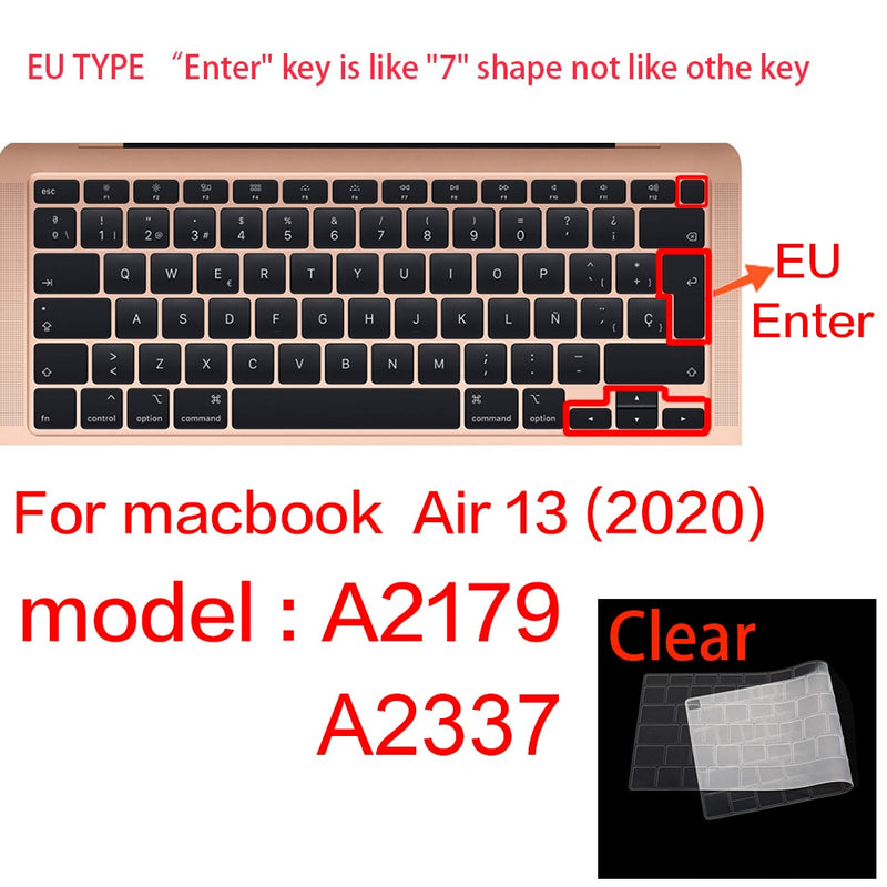 Keyboard cover for Apple Macbook pro13/16/15 Air13 inch All series Laptop silicone Case Clear Protector Skin A2442 A2337 EU/US