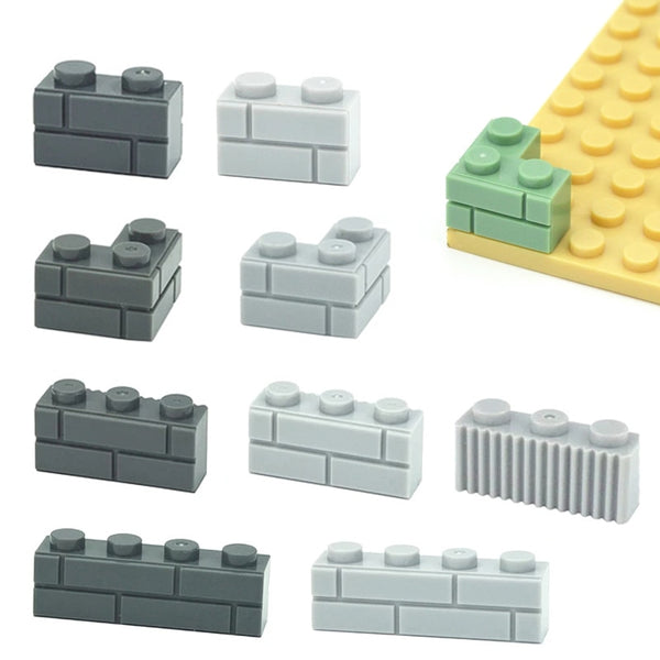 Thick Wall Figures Bricks Compatible 98283 15533 DIY 1x2 1x3 1x4 1+2 Dots Building Blocks Educational House Contruction Toys