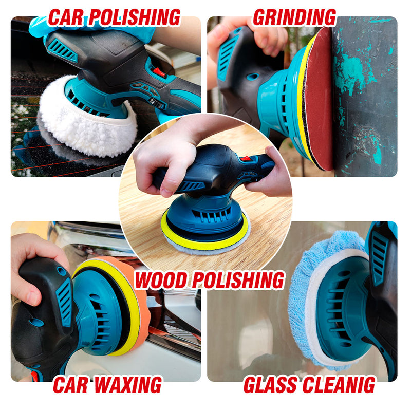 6000RPM Cordless Mini Polisher 6Gears Car Polishing Machine 12V Electric Cars Polish Machines Adjustment Speeds Power Tool