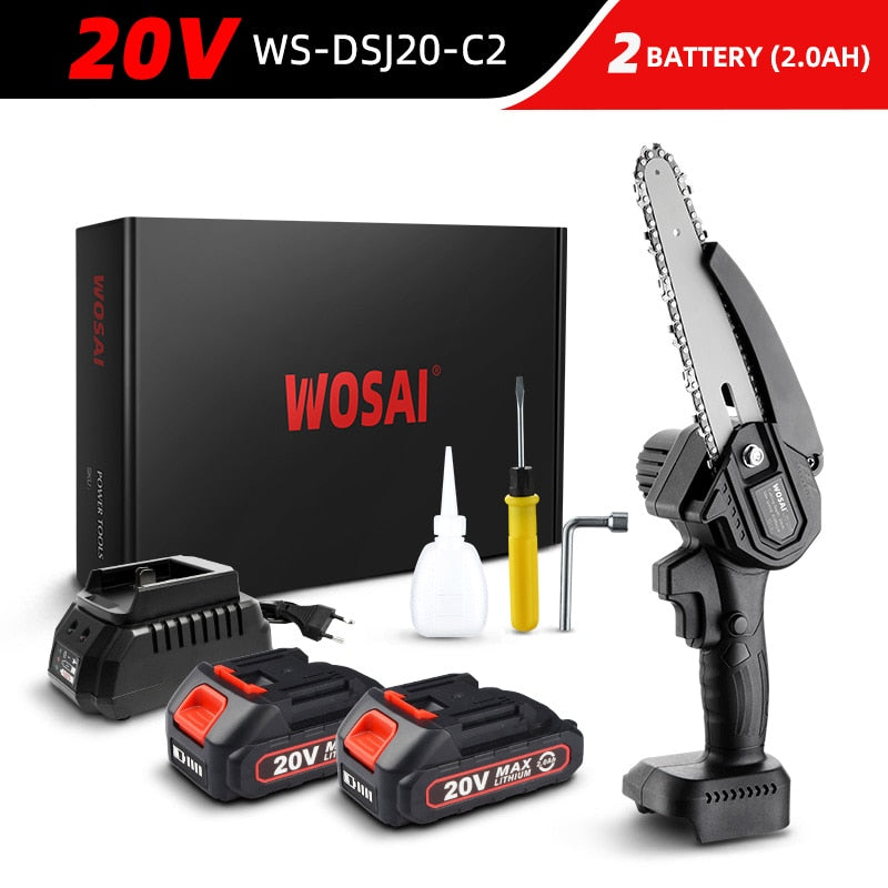 WOSAI 20V Brushless Saw 6 Inch Handheld Pruning Chain Saw Portable Mini Electric Saw Woodworking Cutting Tools MT-Series