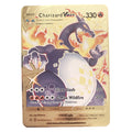 Newest Pokemon Vmax V GX EX Shiny Gold Metal Card PV French Game Tag Team Fighting Ordering Series Child Christmas Gift