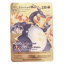 Newest Pokemon Vmax V GX EX Shiny Gold Metal Card PV French Game Tag Team Fighting Ordering Series Child Christmas Gift