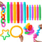 8Pcs Tubes Sensory Toy Fidget Stress Relieve Squeeze Toys Strbess Relief Educational Antistress Fidget Toys for Children Gifts