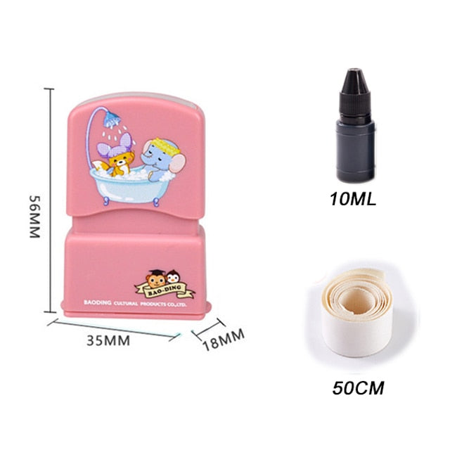 Baby Name Stamp Custom-made DIY Gift for Children Seal Student Clothes Chapter Not Easy to Fade Security Cute Monsters Toy