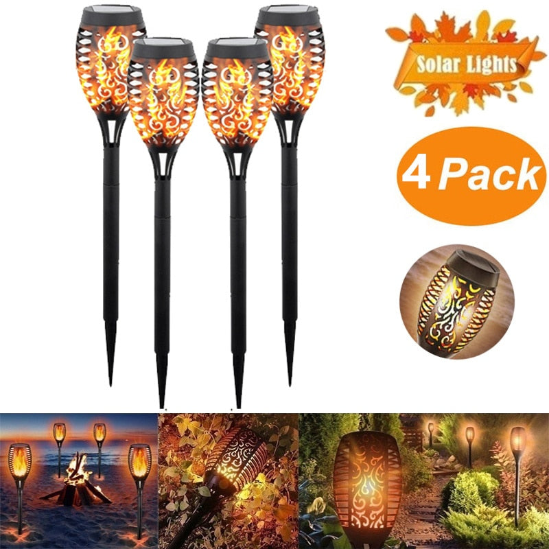 12LED Solar Garden Light Flickering LED Landscape Light IP65 Waterproof Lawn Lamp Path Lighting Solar Outdoor Light