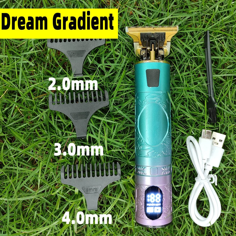 2022 T9 0mm Professional Hair Clipper Beard Trimmer Electric Rechargeable Men Hair Shaver Beard Barber Hair Cut Cutting Machine