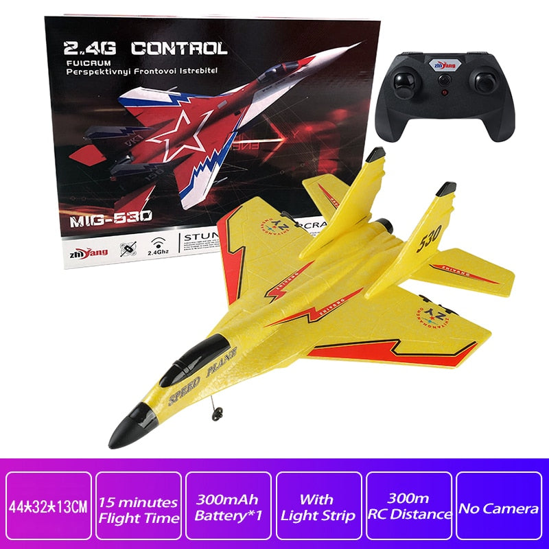 Rc Plane SU 57 Radio Controlled Airplane with Light Fixed Wing Hand Throwing Foam Electric Remote Control Plane toys for kids