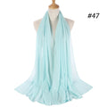 Hijab Scarf 72*175cm Plain Chiffon Scarves For Women Muslim Fasion Islam Clothing Headscarves Shawl For Ladies Headwrap Ramadan