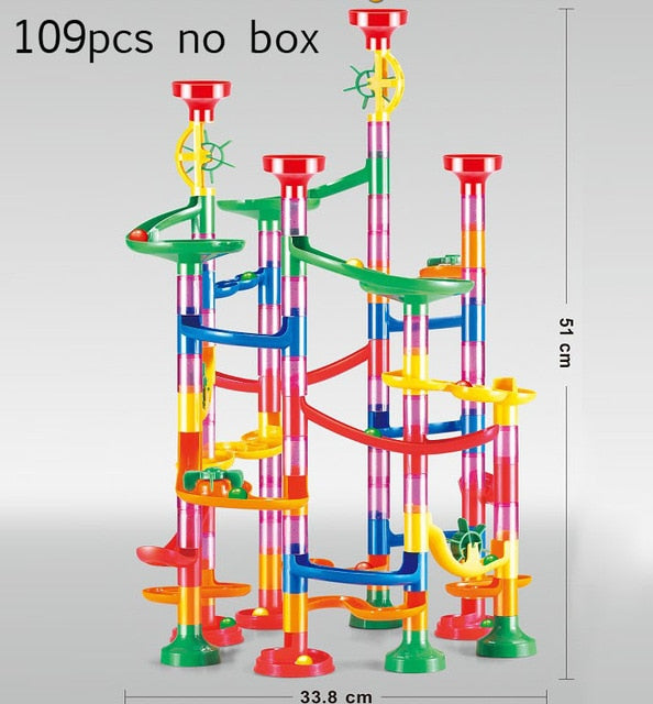 142 Pcs Marble Run Building Blocks Marbles Slide Toys For Children DIY Creativity Constructor Educational Toys Children Gift