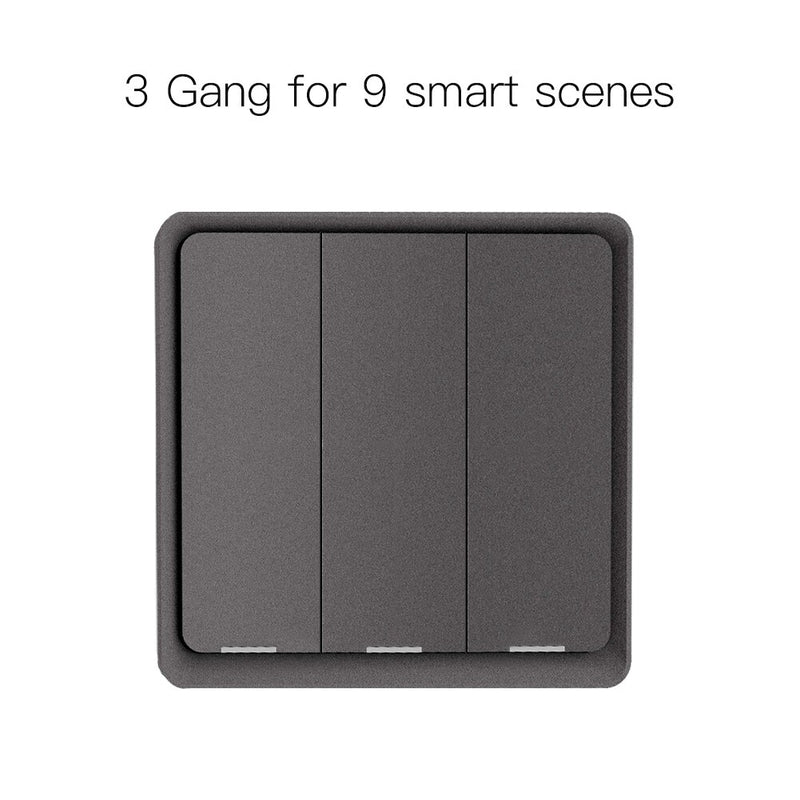 MOES 4 Gang Tuya ZigBee Wireless 12 Scene Switch Push Button Controller Battery Powered Automation Scenario for Tuya Devices