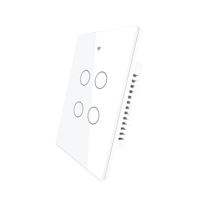 MOES Smart Glass Panel Switch Smart Life/Tuya App Multi-Control Association, Voice Control with Alexa,Google Home,1/2/3/4 Gang
