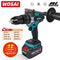 WOSAI 20V Brushless Electric Drill 20 Torque 115NM Cordless Screwdriver Li-ion Battery Electric Power Screwdriver Drill