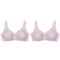 2PCS Sexy Front Closure Bralette Lace Plus Size Bra Push Up Underwear Crop Top M-5XL Seamless Brassiere Female Lingerie