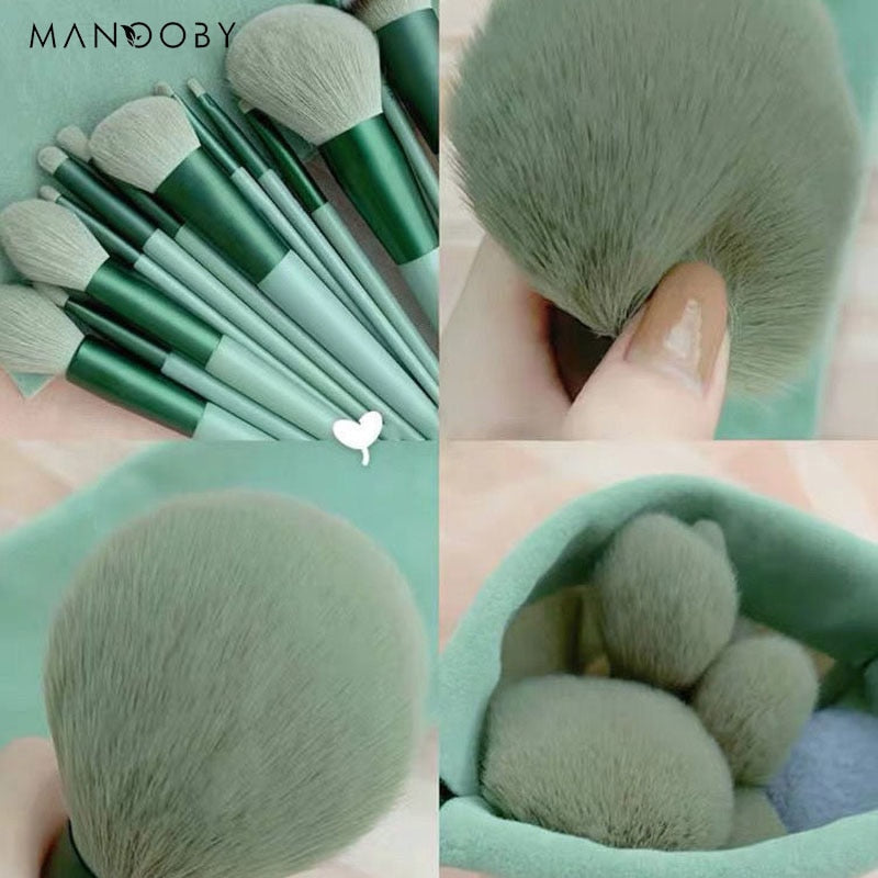 8/13Pcs Natural Makeup Brushes Soft Fluffy Hair Brushes Contour Eyeshadow Make Up Brushes Foundation Powder Beauty Tool Blending