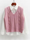 Vest Women Solid Short Loose Trendy Korean Style Sleeveless Knitted V-Neck All-match Female Coats Simple Leisure Outwear ZY5117