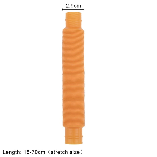 Pop Tube Sensory Toy Fidget Anti Stress Relieve Stretch Bellows Children Multicolor Squeeze Folding Pipe Autism ADHD Anxiety Toy