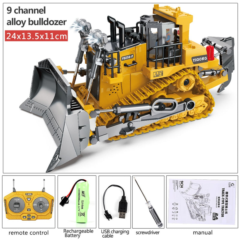 RC Excavator Dumper RC Car Toy 2.4G Remote Control Engineering Vehicle Crawler Truck Bulldozer Children Toys for Boys Kids Gifts